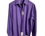 Calvin Klein Mens  Slim Fit Button Up Long Sleeved Dress Shirt Purple 16... - £12.43 GBP