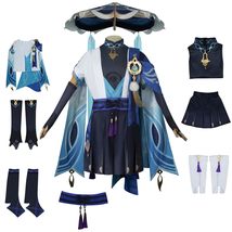 ZYHCOS Halloween Cosplay Costume Wanderer&#39;s Troupe Mens Zhongli Outfit with Acce - $97.02