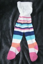 GYMBOREE Tights Collants Baby Girls Babies 6-12 Bright Bold Stripe White... - $12.86