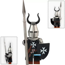 Medieval Castle Knights Hospitaller Minifigure Lego Compatible Bricks Toys - £2.73 GBP