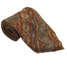 Vintage Bill Blass Cream Gold Green Paisley 100% Silk tie - €12,76 EUR