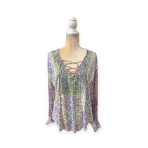 NEW Anthropologie Odetta Embroidered Top Size Xs Extra Small Purple Blouse - £47.76 GBP
