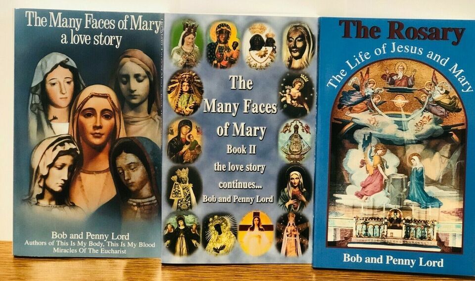 The Many Faces of Mary Books 1 + II + The Rosary, The Life of Jesus & Mary, New
