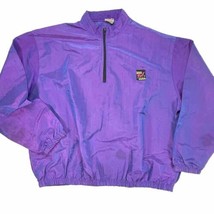 Vintage 90s Surf Style Jacket Mens XL OSFA Purple Iridescent Windbreaker Y2K USA - £29.16 GBP