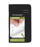 AT-A-GLANCE 2025-2026 Two Year Monthly Planner, Black Pocket Size (70-02... - $16.78