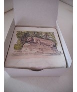 NIB Set of 4 Penn State University Coaster Nittany Lion Shrine Marble boxed - $30.00