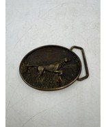 Solid Brass BTS Made in USA Belt Buckle Pointer Bird Dog Hunting Dog - $44.72