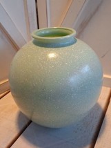 Vintage Studio Nova Glass Vase Round Ball Shaped Speckled Splatter Paint 7&quot; Tall - £10.32 GBP