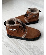 Karl Lagerfeld Paris  Faux Shearling-Lined Suede Chukka Boots Cognac ( 12 ) - $244.18 CAD