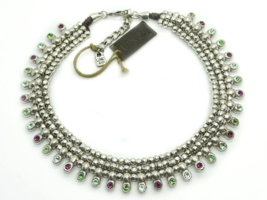 UNO de 50 “Crystal Jungle” Crystal Silver Plated Metal Necklace - $365.00