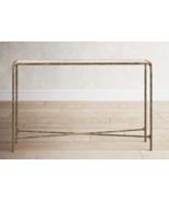 Restoration Forged Gold Iron Hardware Thaddeus Style Console Sofa Table ... - £634.97 GBP+