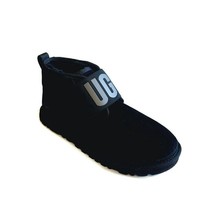 UGG Neumel II Graphic Spell Out Ankle Chukka Boots Mens Size 9 Black 111... - $90.97