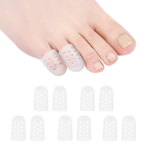 Hoogoo Pinky Toe Protectors with Hole, 10 Pack Toe Caps Covers Protect Toe from  - £11.21 GBP