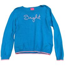 Lilly Pulitzer Bright Blue &quot;Bright&quot; Cotton Sweater Girls Large (8-10) - $37.52 CAD