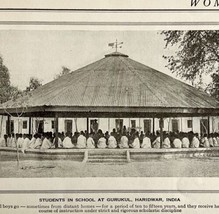 1921 Gurukul School Students Haridwar India Print Collectible Antique  - $19.99