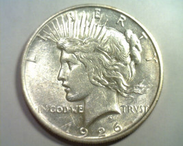 1926-D PEACE SILVER DOLLAR ABOUT UNCIRCULATED+ AU+ NICE ORIGINAL COIN BO... - $98.00