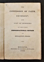 1836 antique LIST OF MEMBERS millbury ma FIRST CONGREGATIONAL CHURCH gen... - $87.07