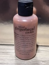 Philosophy Spiced Gingerbread Cookie Shampoo Shower Gel &amp; Bubble Bath 4 oz - £11.18 GBP