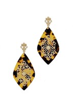 New BrownTeardrop Moroccan Pattern Earrings - $12.62