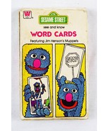 VINTAGE 1978 Whitman Sesame Street Word Cards Grover - £19.60 GBP