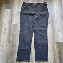 Bandolino Jeans Womens Size 16 Mandie Black Denim Faded Classic 34x30 St... - £15.91 GBP