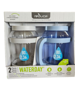 WaterDay Reduce 2pk 80oz Spill Proof Silicone Straw Hydration Mugs Spill... - £19.42 GBP
