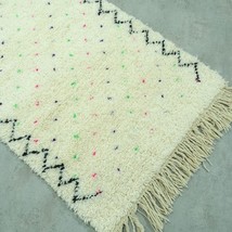 Color Polka Dots Rug Moroccan Runner Handmade Berber Area Wool Runner Rug 2.5x10 - £238.07 GBP