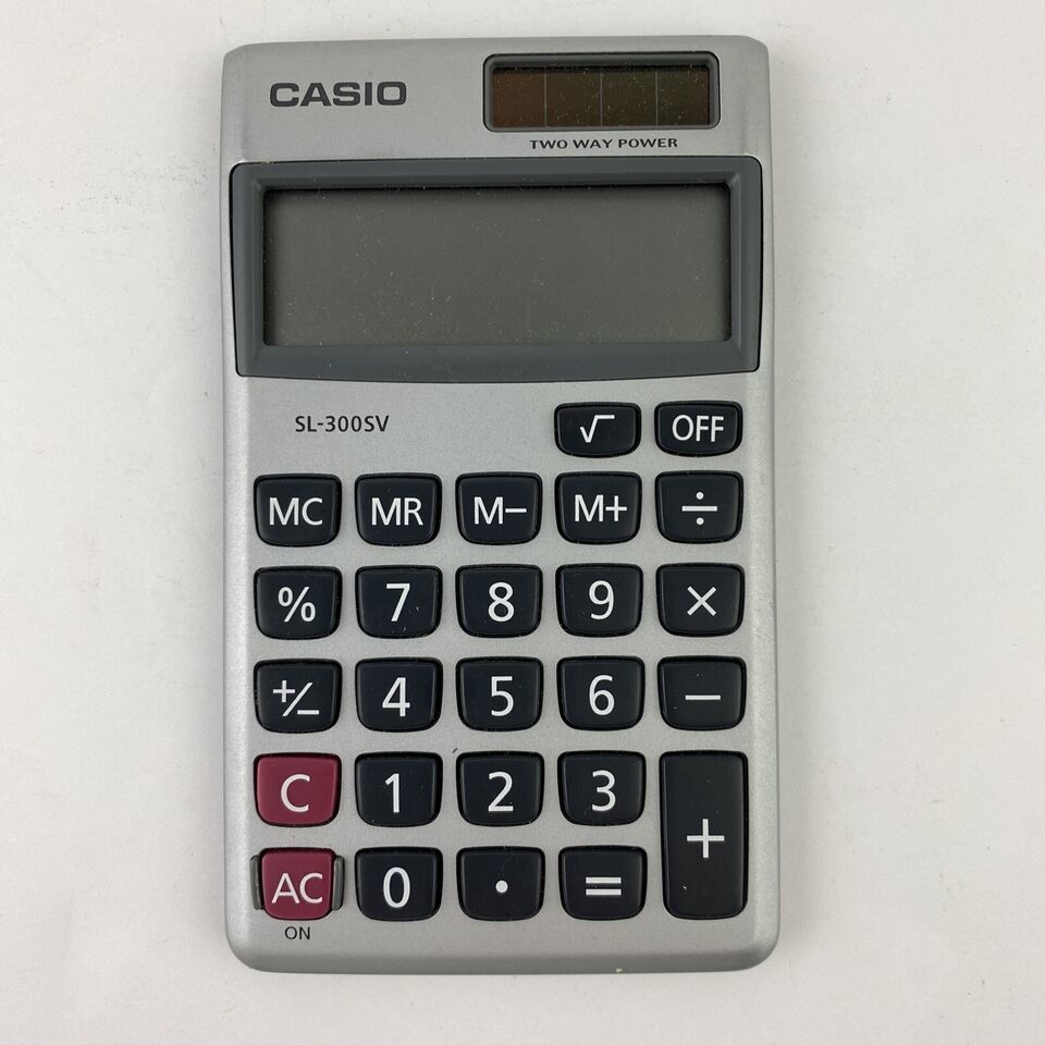Casio SL-300SV Basic Calculator - Silver - No Box - $4.37