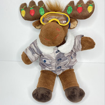 Moose Plush Build A Bear Christmas Lights Winter Jacket BAB Stuffed Anim... - $12.51