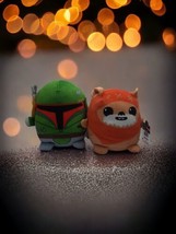  Disney Star Wars Cuutopia 6&quot; Plush Set ~ Wicket &amp; Boba Fett  - £22.94 GBP