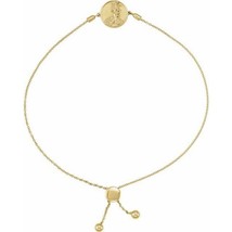 Authenticity Guarantee 
Aphrodite Coin Bolo Bracelet in 14k Yellow Gold - £644.12 GBP