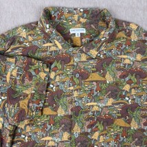 Earthbound Trading Co Button Up Camp Shirt Mens XL Hippie Mushroom Natur... - £17.76 GBP