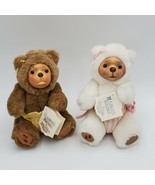 Robert Raikes 1990 Nursery Miniatures Baby Bear Lisa Marie &amp; Mitzi Diape... - $46.01 CAD