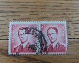 Belgium Stamp King Baudouin 2fr Used Strip of 2 - £2.23 GBP