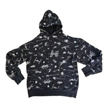 Official Star Wars Hoodie Sweatshirt All Over Print Space Ships Men&#39;s Small - £19.14 GBP
