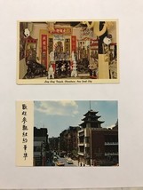 2 Chinatown New York City Vintage Postcards NY Unused Ling Sing Temple 2... - $133.25 MXN