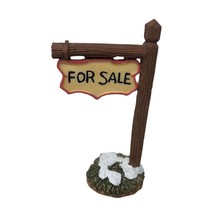 Vintage 1994 Lefton Colonial Christmas Village Figurine For Sale Sign 01390 - £17.88 GBP