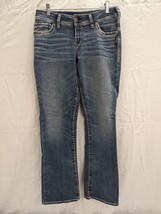 Silver Jeans Co Womens Suki Super Stretch Wide Stitch Emb Mid Slim Boot Cut - $12.35