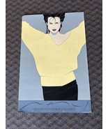 PATRICK NAGEL PRINT Woman Yellow Sweater vintage wall art mirage 80s pop... - £55.04 GBP