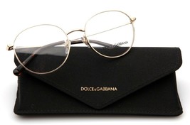 New D&amp;G Dolce &amp; Gabbana Dg 1322 02 Gold Eyeglasses Frame 53-18-140mm B47mm - £116.69 GBP