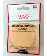 KISS NEW YORK ROUND FOUNDATION SPONGE FOR USE WITH LIQUID FOUNDATION SPO01 - $26.19 MXN