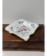Hammersley Fine Bone China Gilded Uneven Edges Floral Bird Vanity Tray 4... - $50.56 CAD