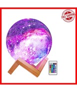 6-inch Rechargeable Galaxy Moon Lamp: Stunning 16 Colors for Kids&#39; Rooms... - $55.08 CAD