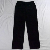 Talbots 4 Black Corduroy Signature Straight Zip Pocket Womens Cords Pants - £16.51 GBP