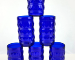 Set of 6 Francesinho Cobalt Blue Tumbler Drinking Glasses 8 oz Diamond P... - $35.63