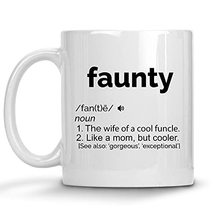 Faunty Mug, Funny Aunt Definition Coffee Mugs, Aunty Gifts, Gifts For Aunt, New  - £11.98 GBP