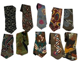 Lot Of 10 Designer Ties; Zylos, Charles Jourdan, Palazzi, Manzoni, Zenio... - $66.49