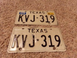 1985 Pair Of Vintage Texas License Plates Off 69 Shelby - £35.48 GBP