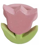 Napkin Ring 1 Count Pink Tulip Wood 1.63 inch Diameter Curtain Holder - £7.22 GBP