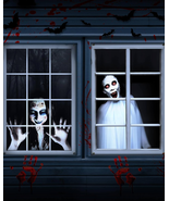 2 Pack of Halloween Female Ghost Curtain, Window Door Cover, Halloween D... - $369.25 MXN